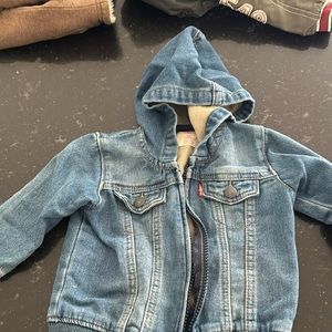 Baby Levi jacket with hood.